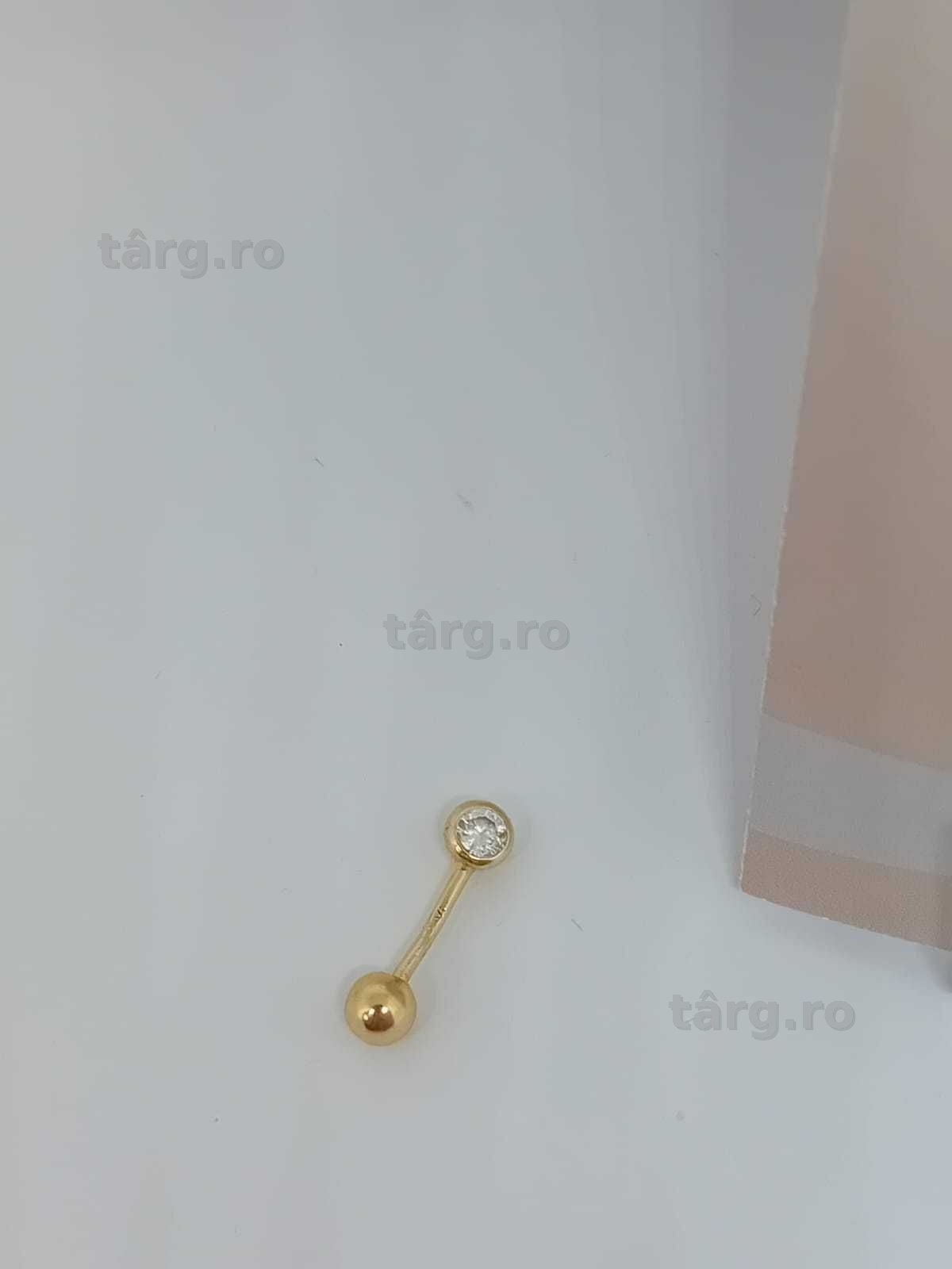 Piercing aur 18k 1.38g (33768/15 Gara1 ) Garantie 2 ani! 3