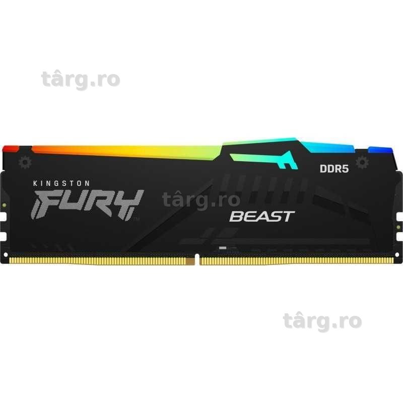 Memorie Kingston FURY Beast RGB 16GB DDR5 6000MHz CL30