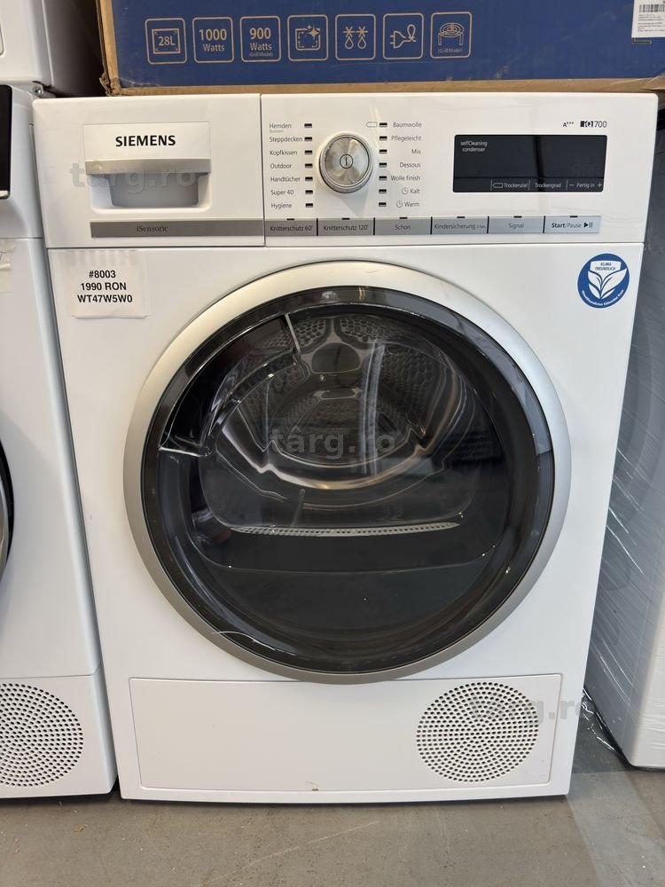 !!PROMOTIE!! Uscător de rufe cu pompă de căldură Siemens WT47W5W0 (iQ700)