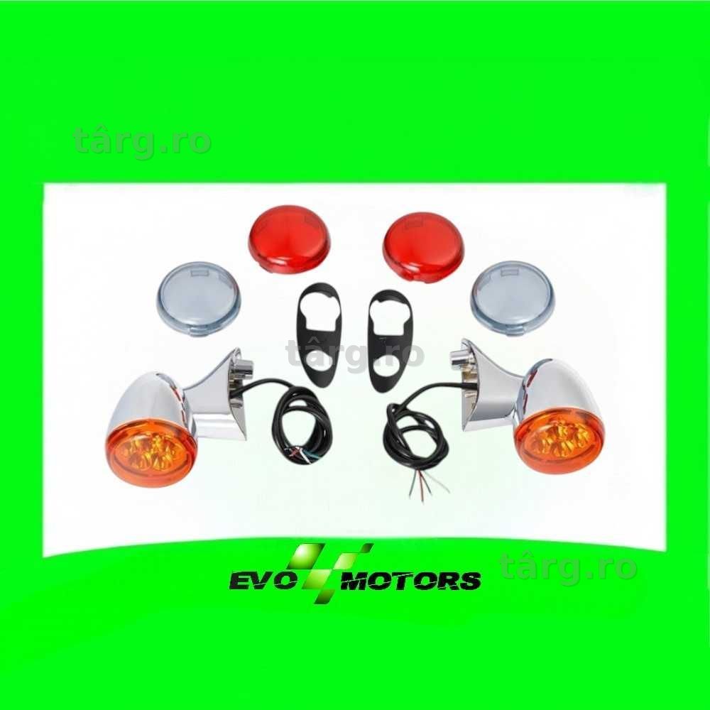 Semnalizari LED fata compatibil cu Harley Road Glide 2015 2024 set 3 lentile A1993
