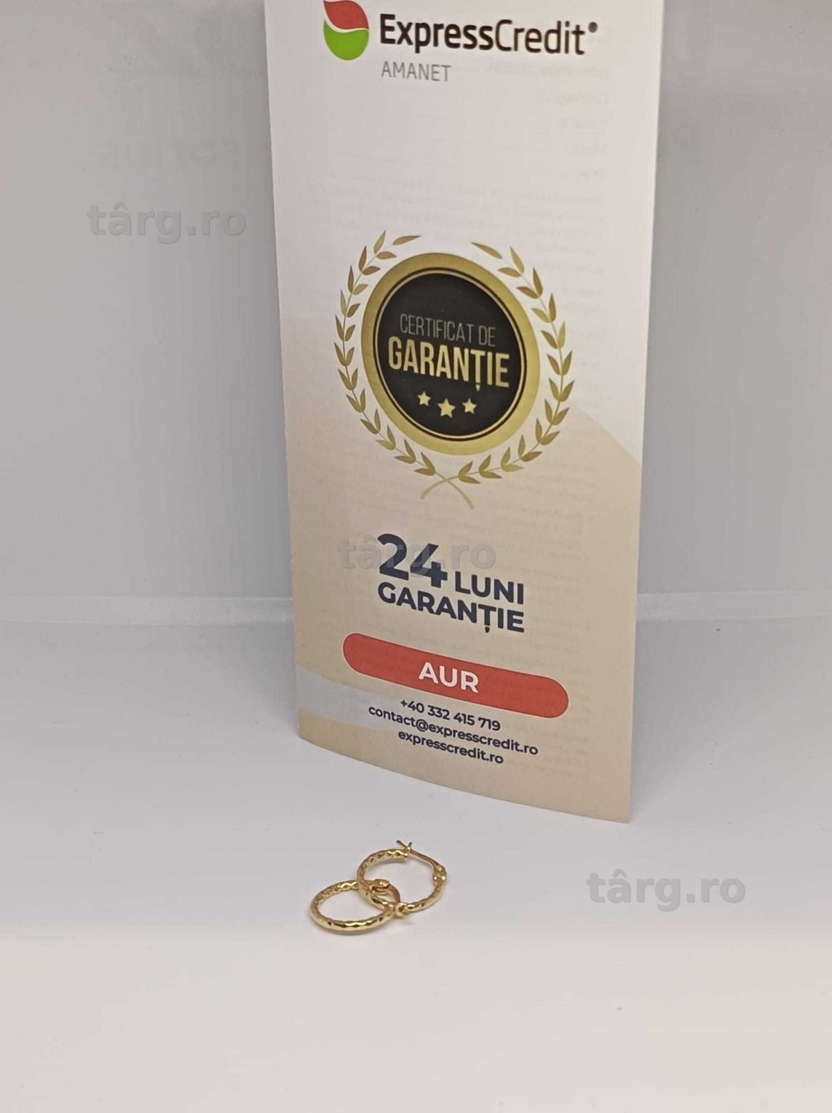 Cercei Aur 14K 1.08g (Ag4 Dacia B.52227.1) Garantie 2 ani