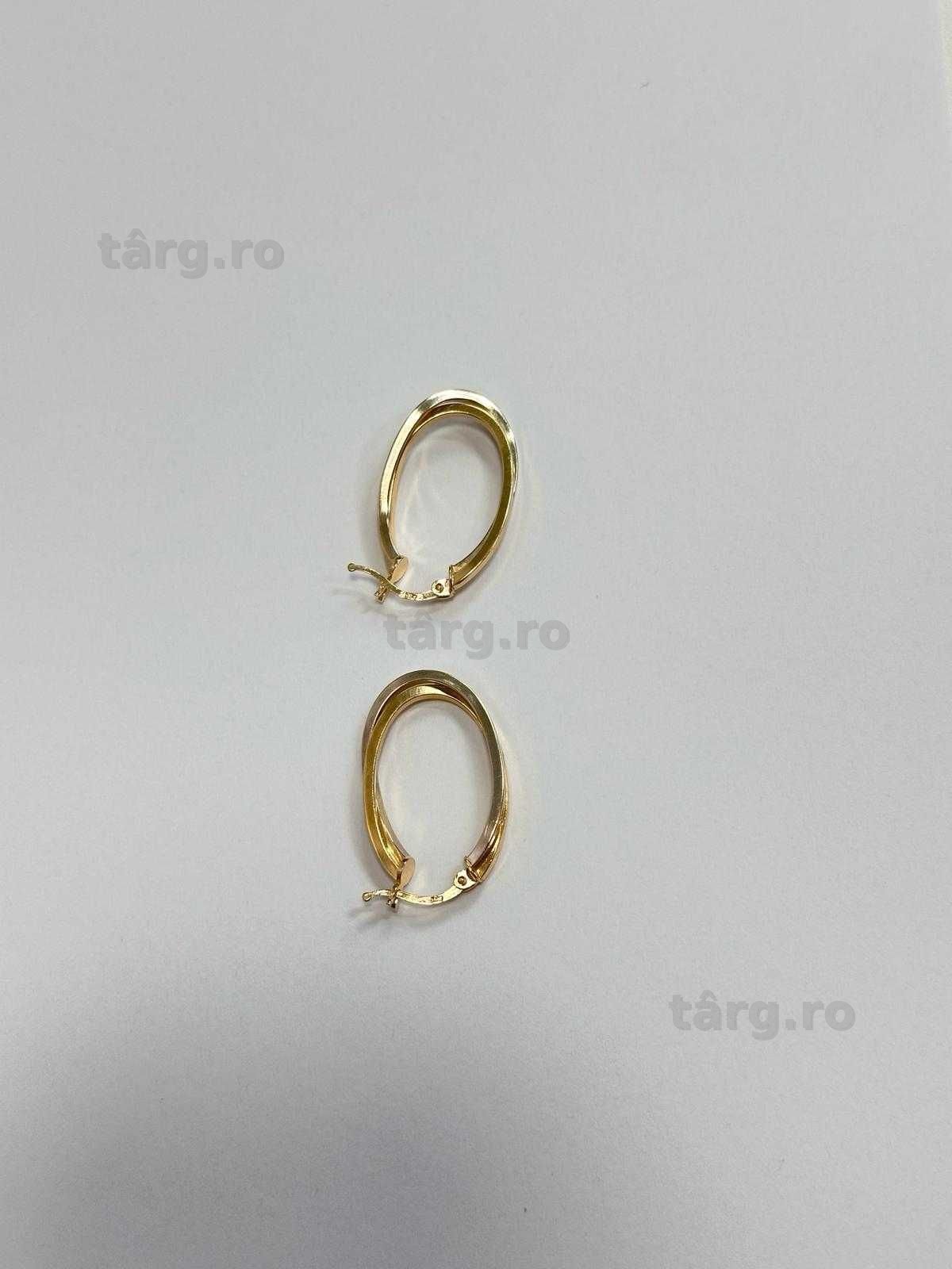 Cercei aur 14K 3.24g (AG13  b55536) Garantie 2 ani! 3
