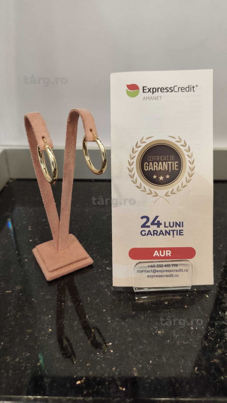 Cercei aur 14k 2.43g (Iulius Mall)(B-570.2) Garantie 2 ani!