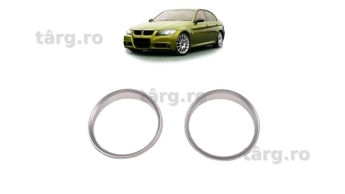 Inele de bord argintii BMW E90 E91 E92 E93 2005-2011
