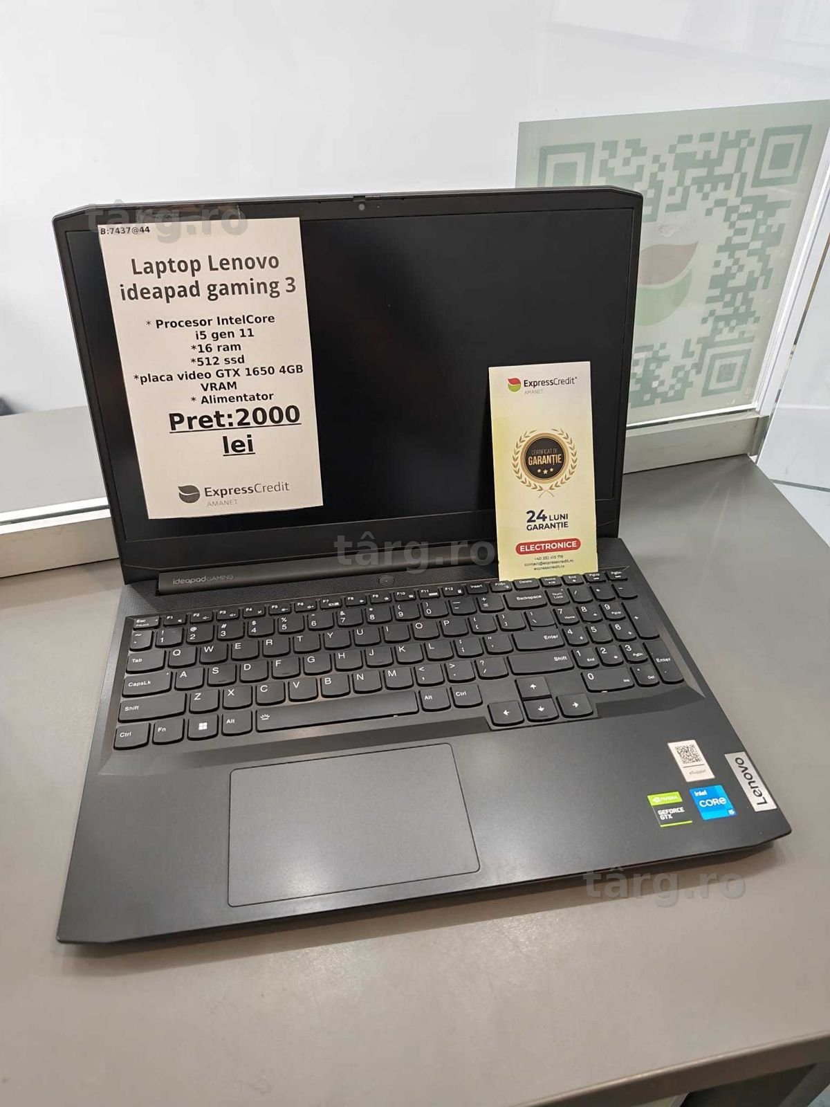 Lenovo Ideapad Gaming 3 (Ag44 B7437) - Garantie 2 ani!