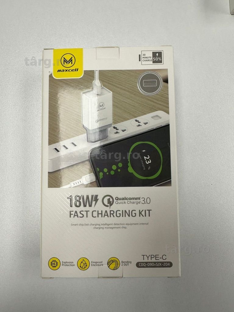 Set incarcator si cablu Fast Charge 18W, Cablu Tip C 2