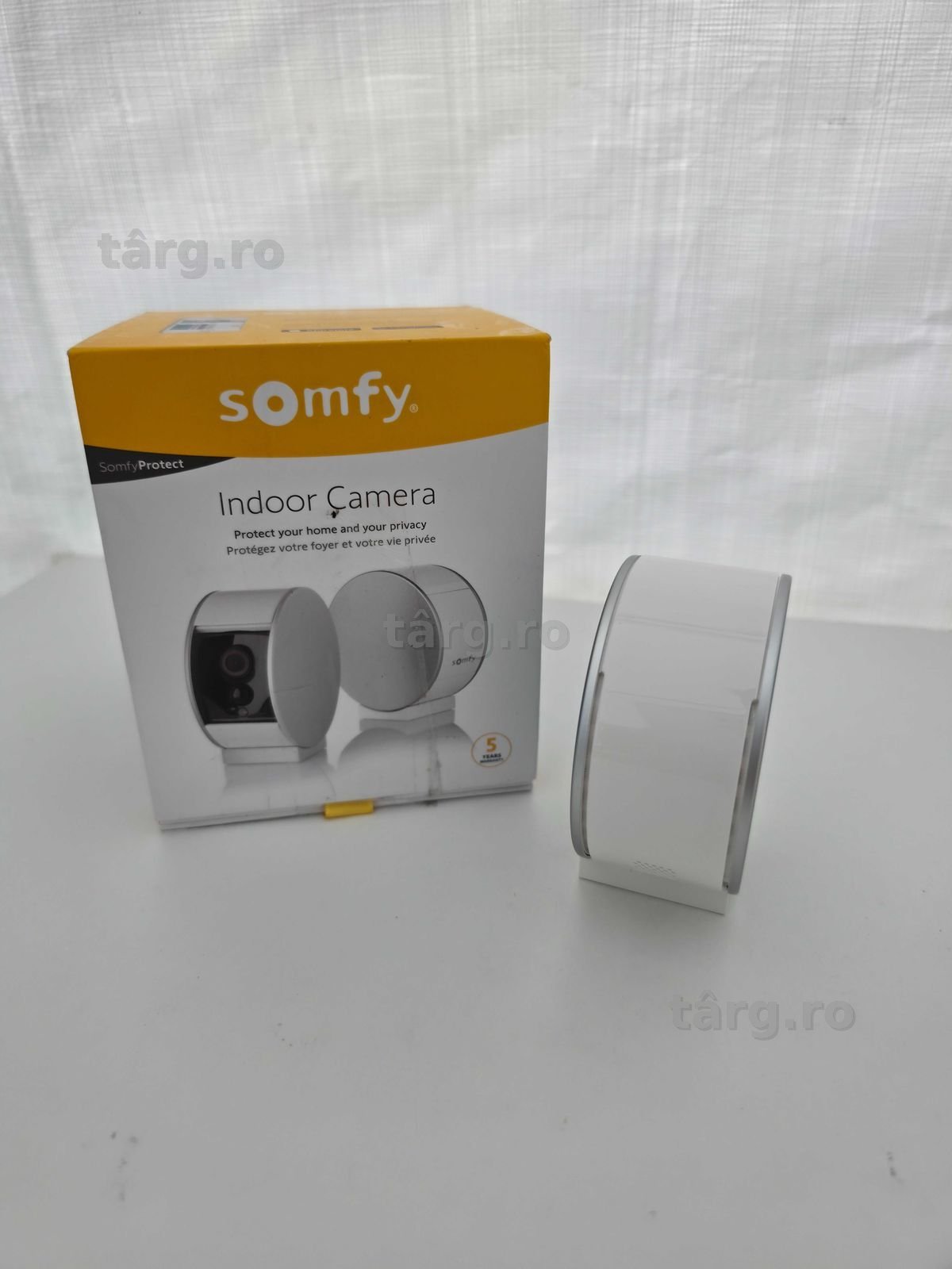 Camera supraveghere video de interior, Somfy Protect, cu obturator motorizat pentru protejarea vietii private 6