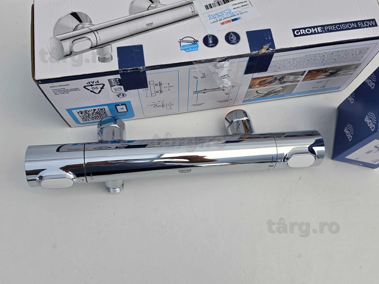 Grohe Precision Flow baterie de duș perete cu termostat crom 34840000 7