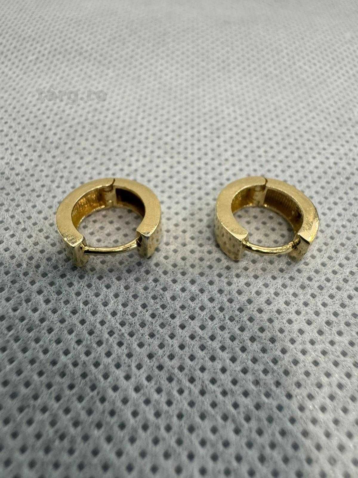(Ag41) Cercei aur 14K B6028 - Certificat de garanție! 5