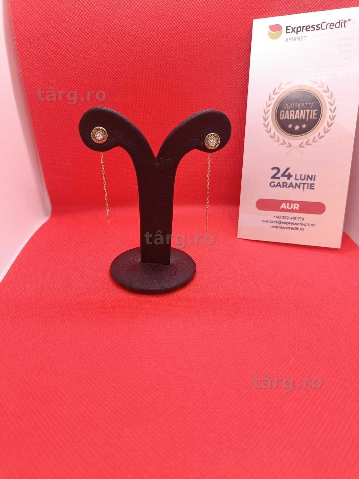 Cercei aur 14K 1.75g (Ag16 Moldova b32997.4) - Garantie 2 ani!
