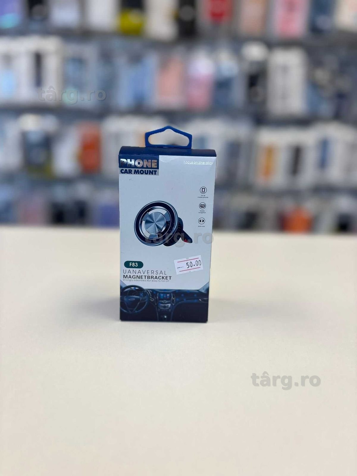 Suport auto magnetic cu prindere in grila
