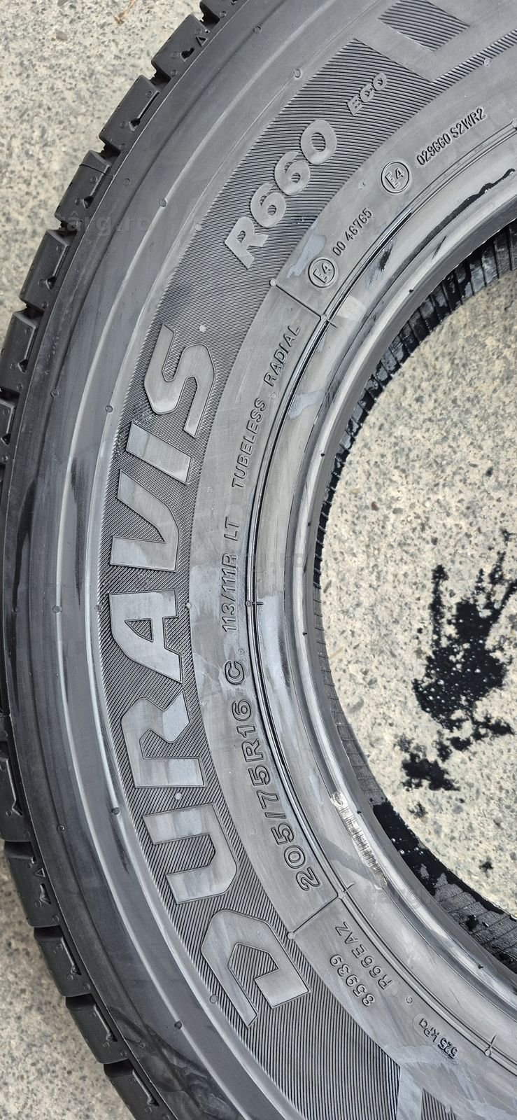 4 anvelope vara noi Bridgestone 205/75/16C,dot 2023-2024.Pretul este pe bucata 5
