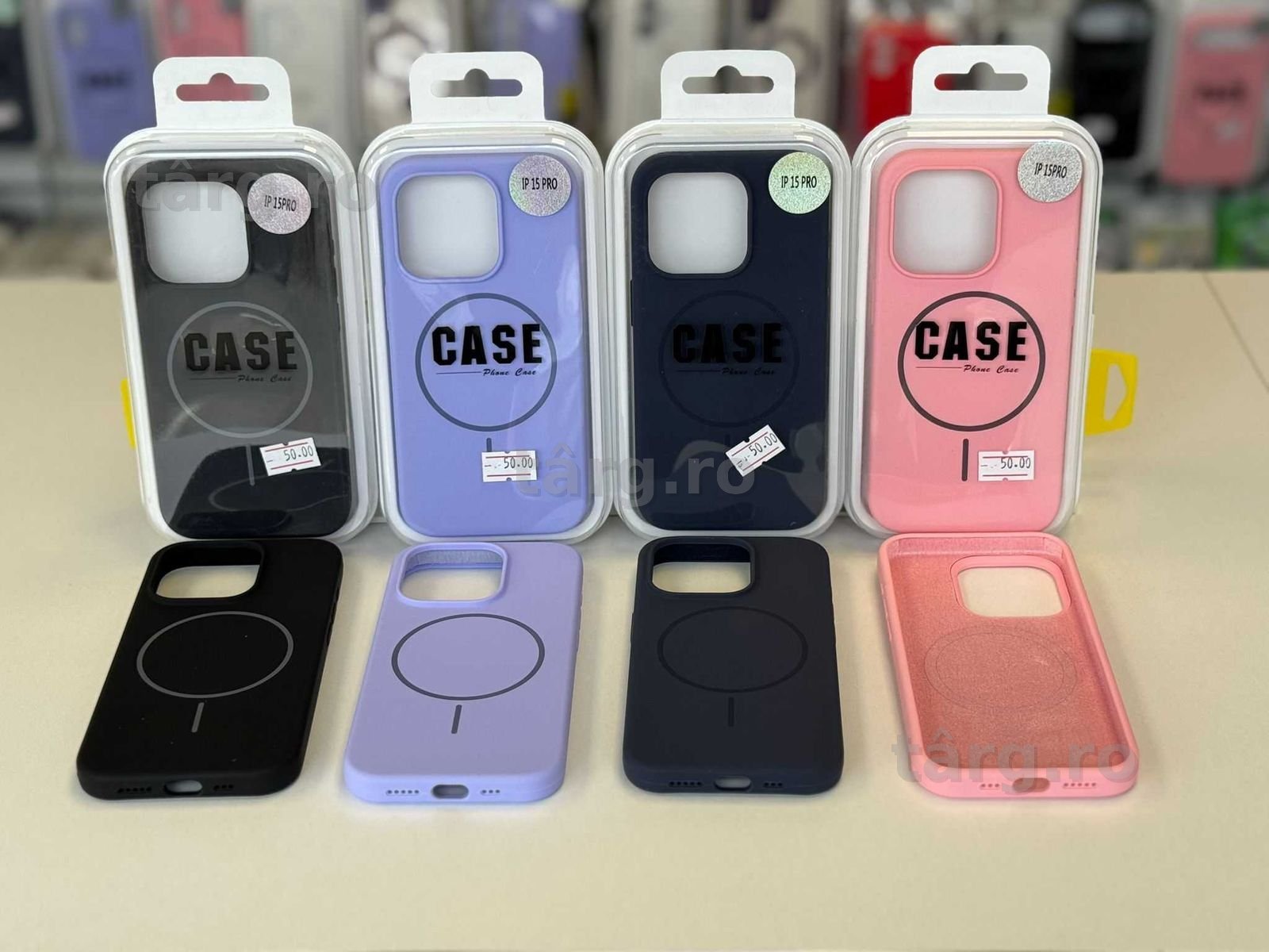 Husa silicon cu MagSafe, folie, cablu, incarcator iPhone 15 Pro 2