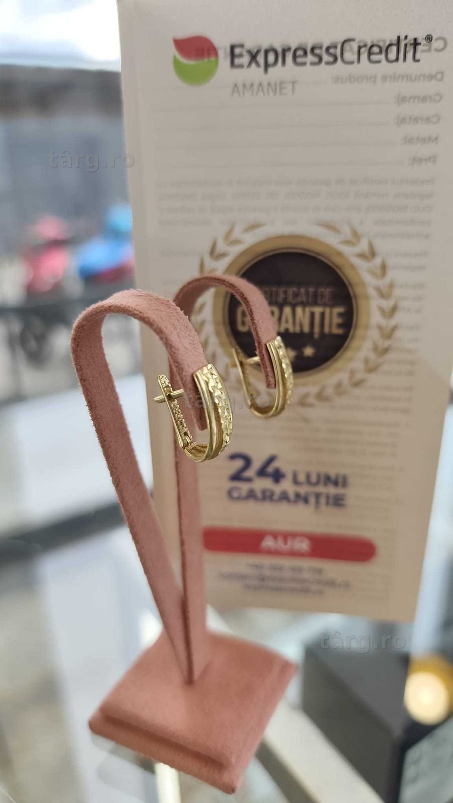 Cercei 14K 3.23g (Iulius Mall)(B-393.2) Garantie 2 ani! 2