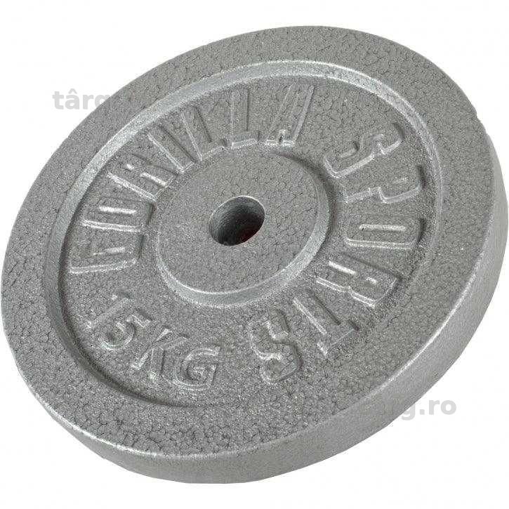 Disc din fontă 30/31 mm 15 KG Argintiu Gorilla Sports