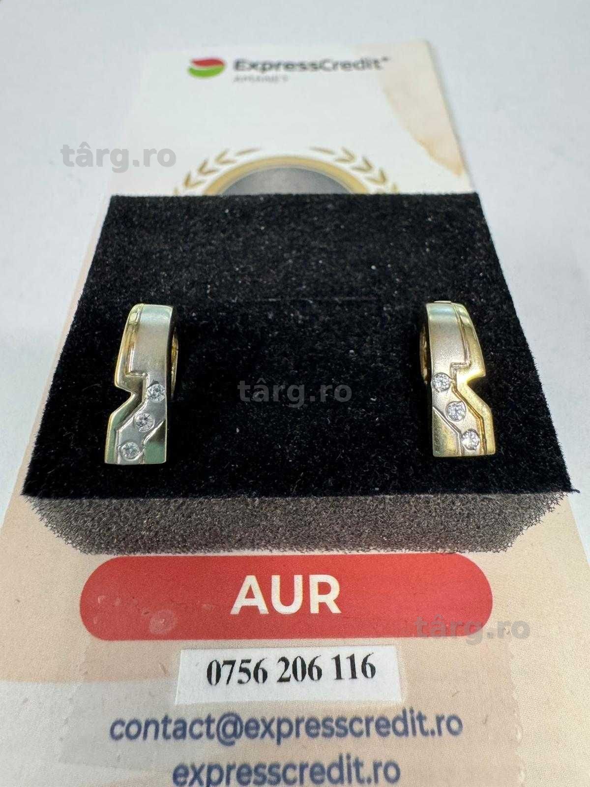 Cercei din aur 14k (70218.1/ 10 Pacurari 1) garantie 2 ani!