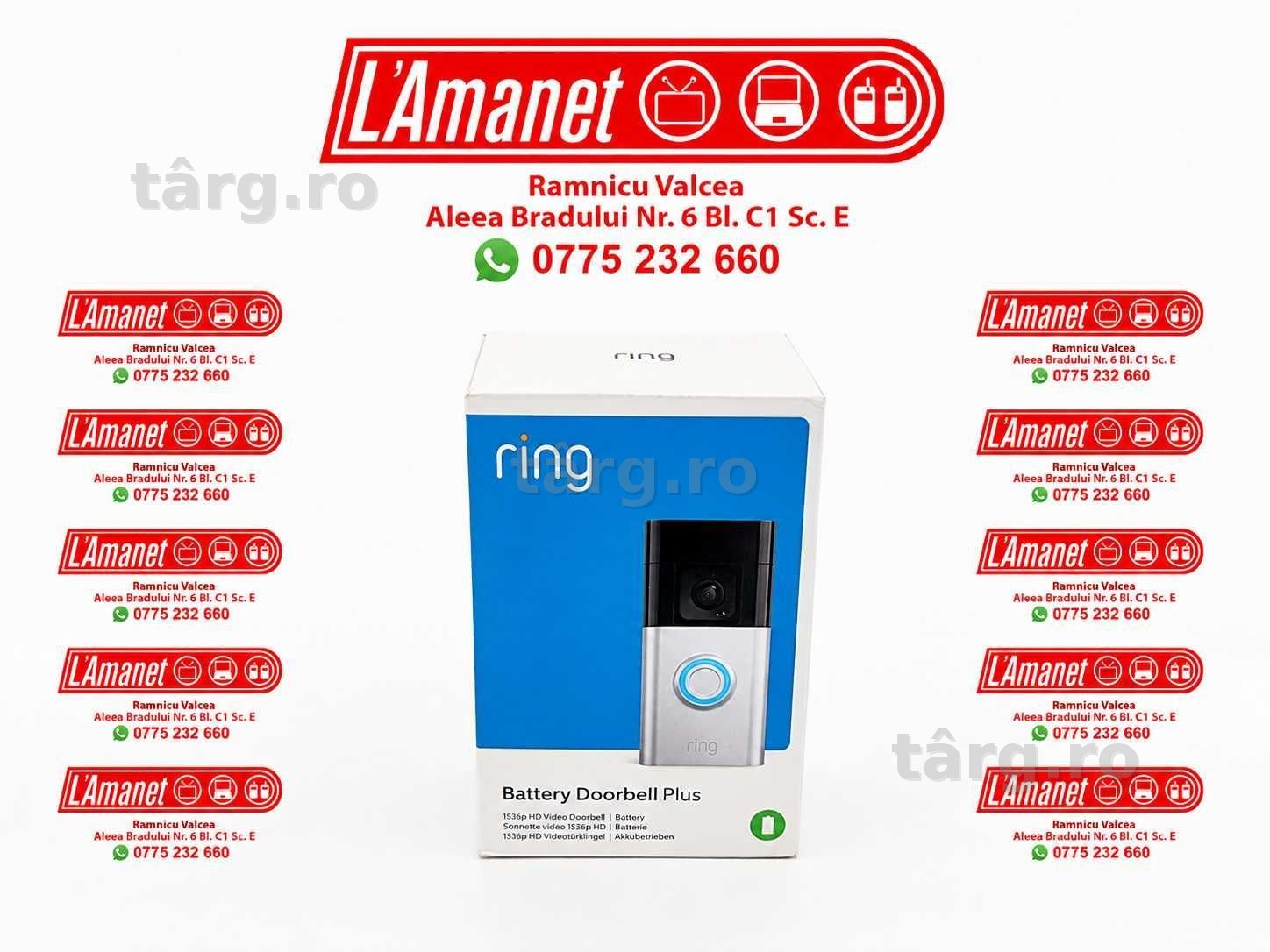 Ring Battery Video Doorbell Plus WiFi Sonerie Video Wireless Full Box Sigilata