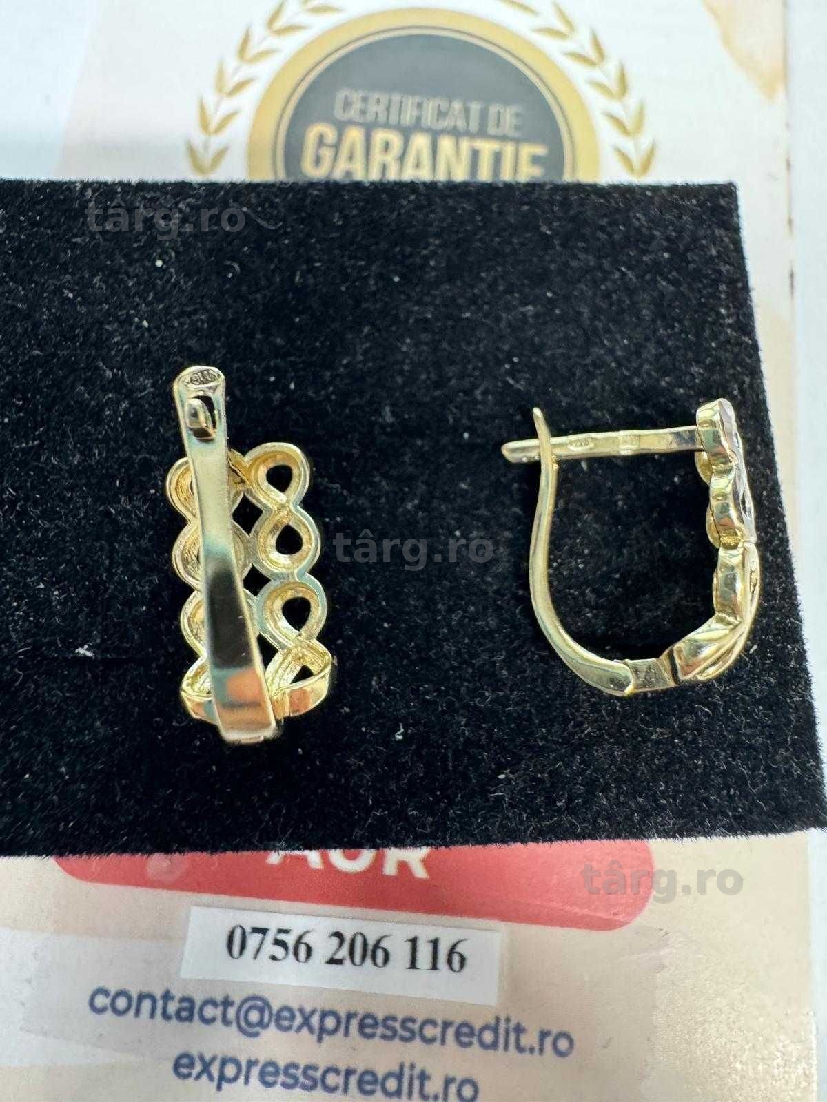 Cercei din aur 14k (70158.6/ 10 Pacurari 1) garantie 2 ani! 5
