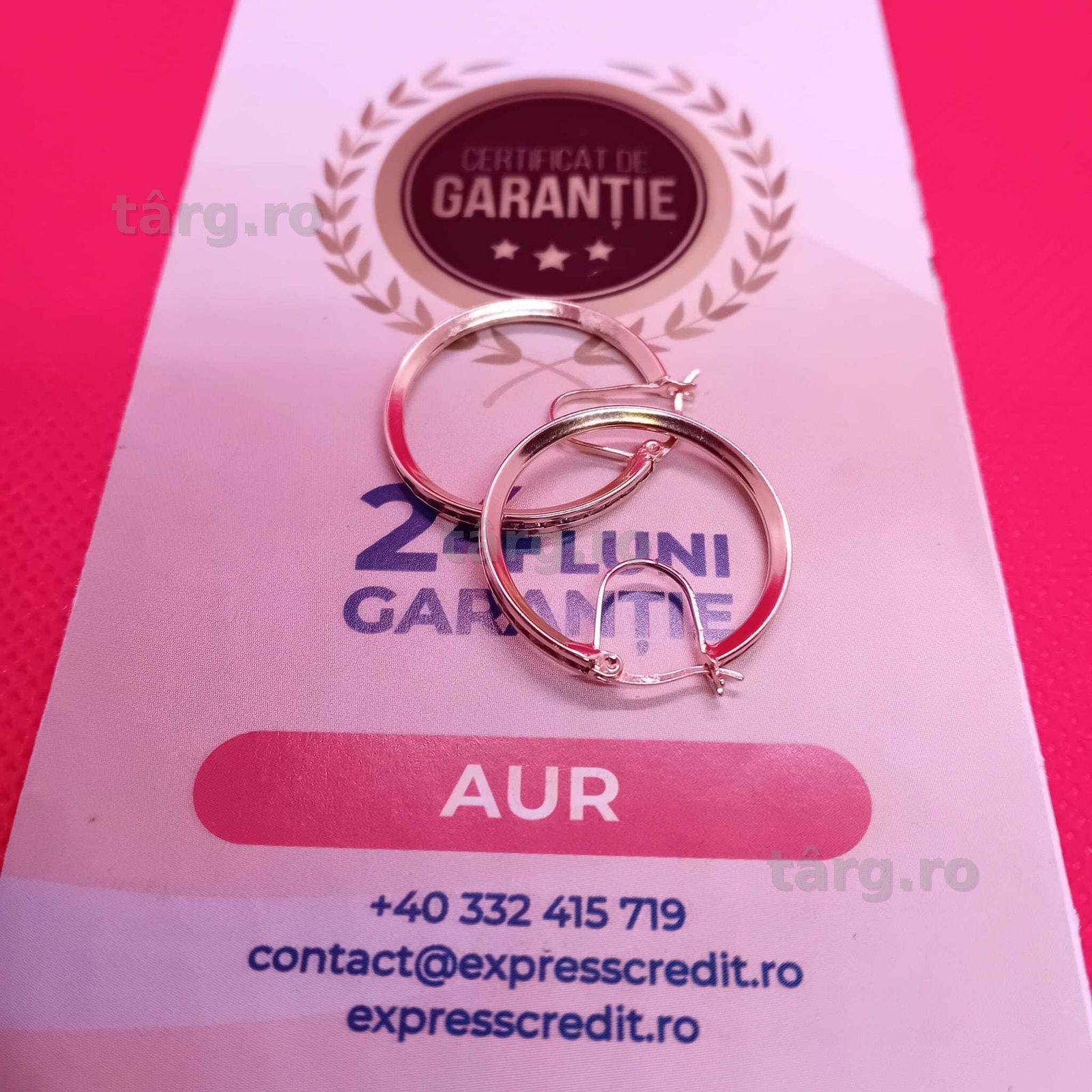 Cercei aur 14k 2.21g (Ag4 Dacia B50672.1)-Garantie 2 Ani 3