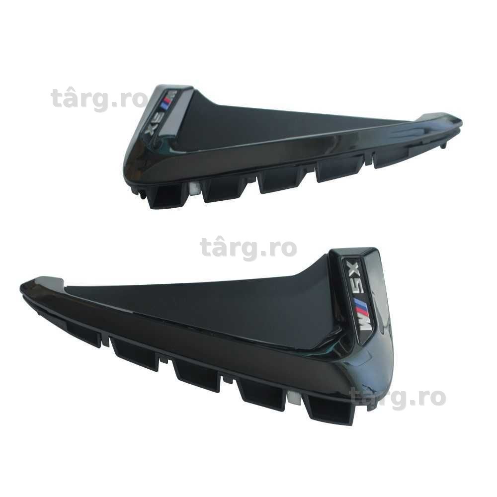 Set Extensii Ornamente Aerisiri Aripi BMW X5 F15 X5M F85 Negru Lucios