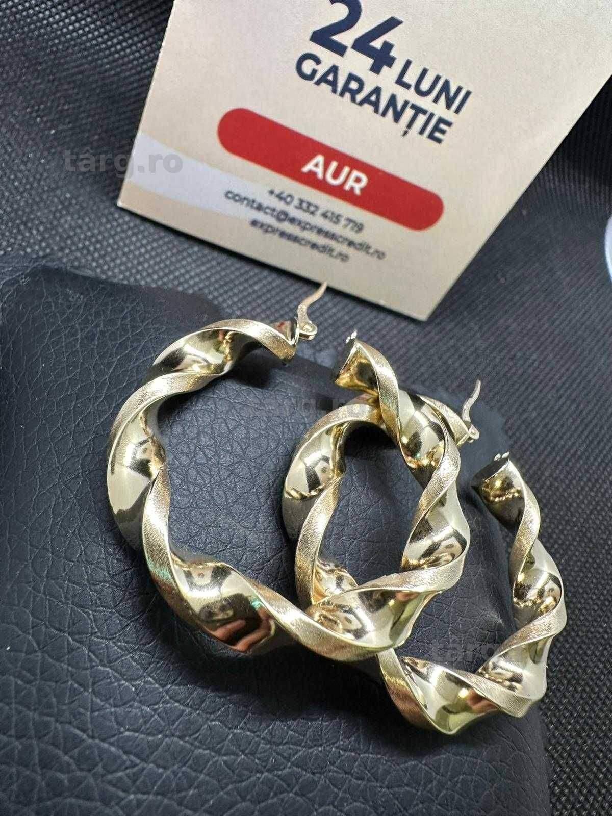 Cercei aur 14k 5,30g (Ag29 Siraj B.34547.1) Garantie 2 ani! 2
