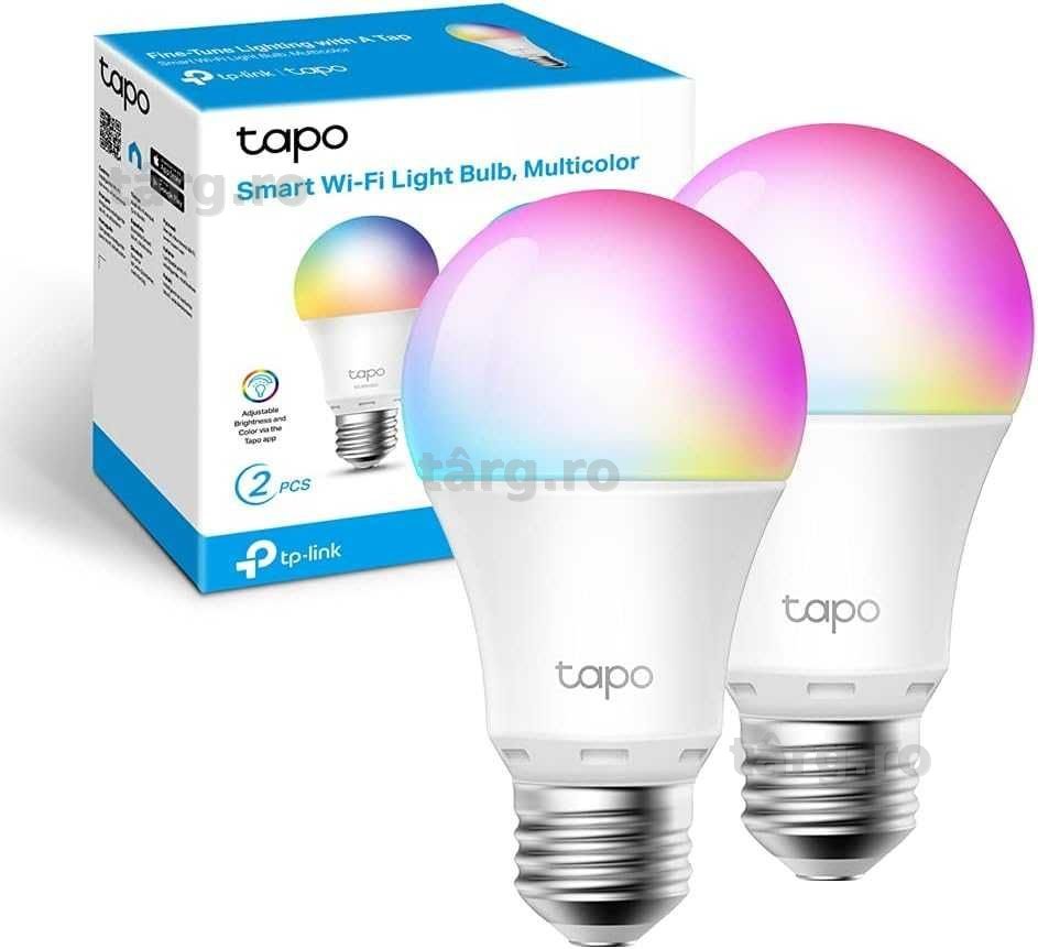 Set 2 becuri LED RGB inteligente TP-Link Tapo L530E lumina colorata