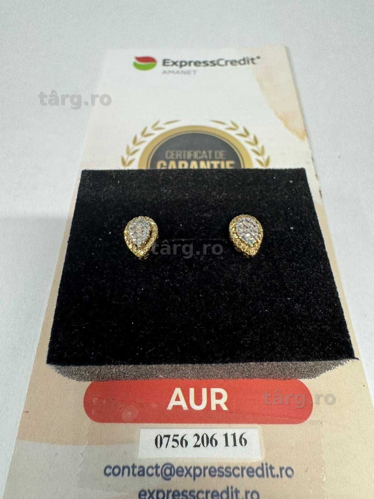 Cercei din aur 14k (69471.2/ 10 Pacurari 1) garantie 2 ani!