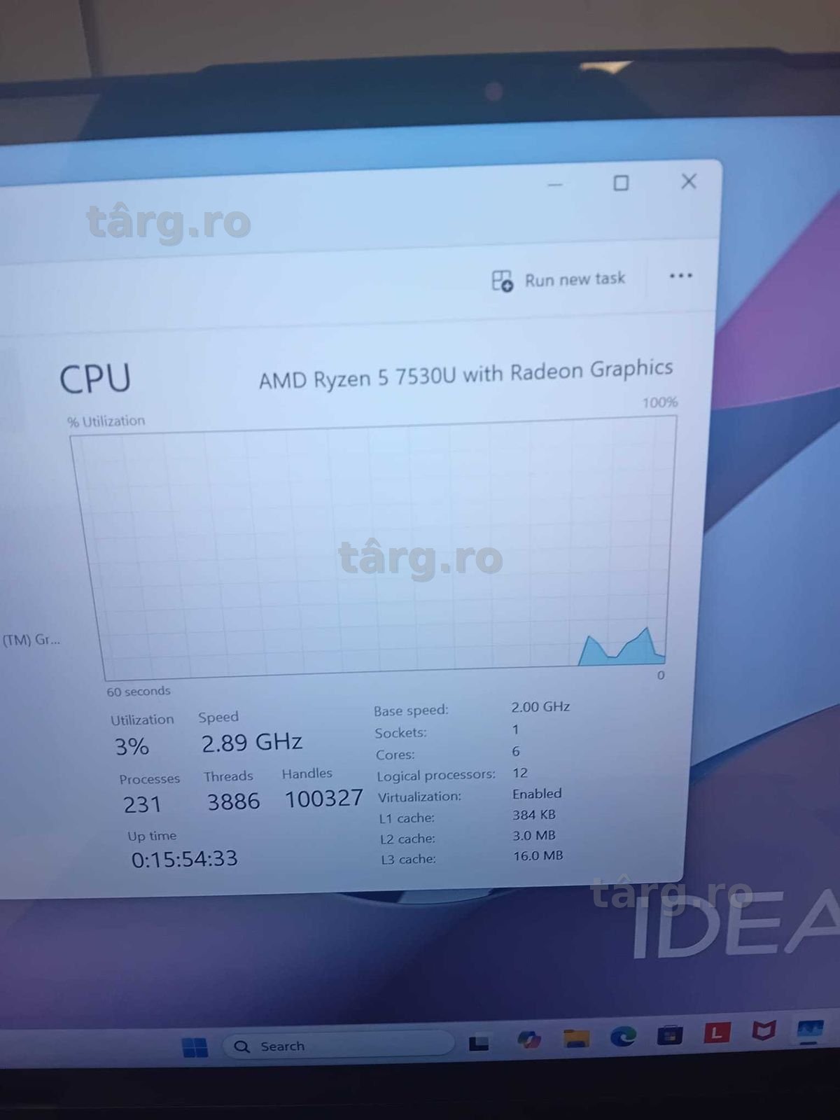 (Ag33) Laptop Lenovo Ideapad AMD Ryzen 5 7530U Radeon Graphics 8 GB RAM 512 GB SSD /Garantie 2 ani 5