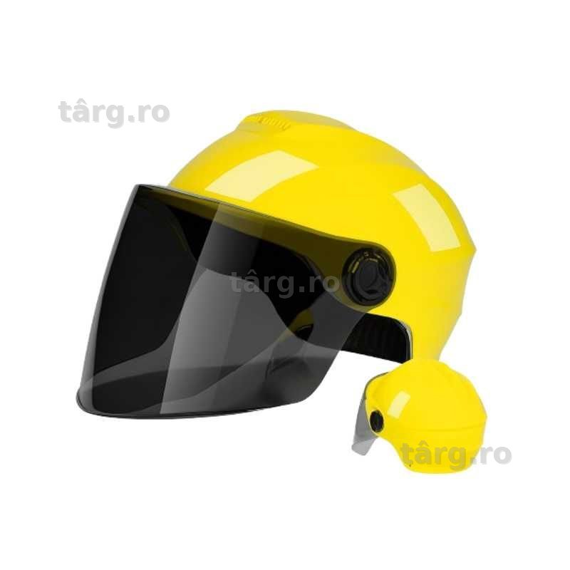 Casca Scuter/Bicicleta electrica unisex, marime universala, Galben