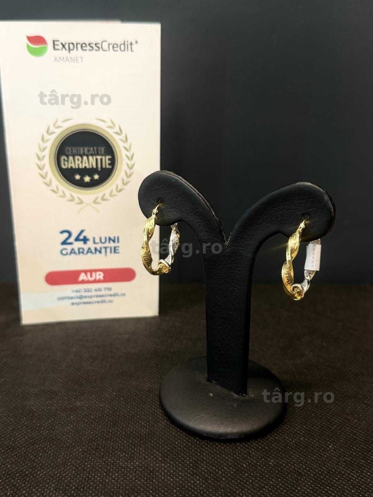 (AG51) Cercei aur 14k 3.56g b1508 - Garantie 2 ani!