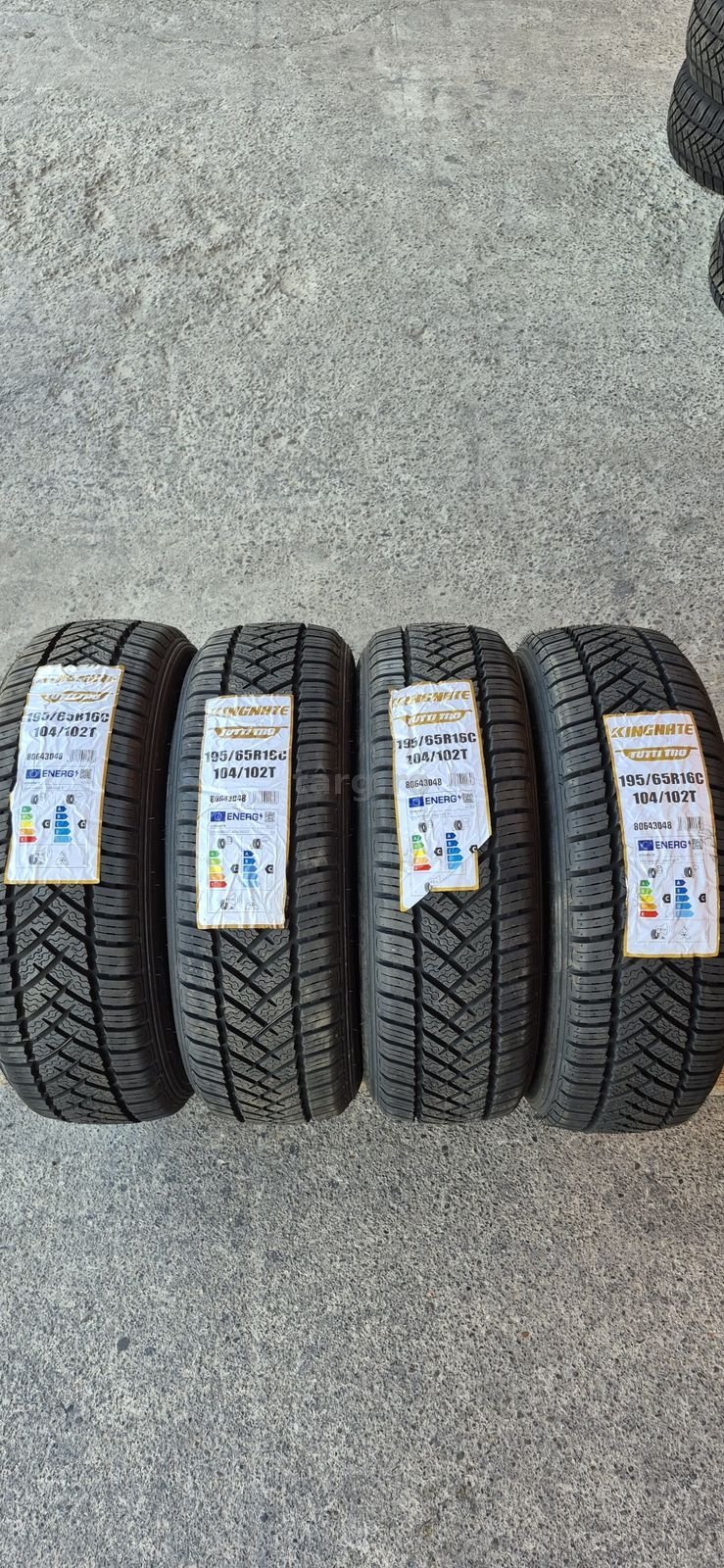 4 anvelope M+S noi Kingnate 195/65/16C,dot 2024.Pretul este  pe bucata.