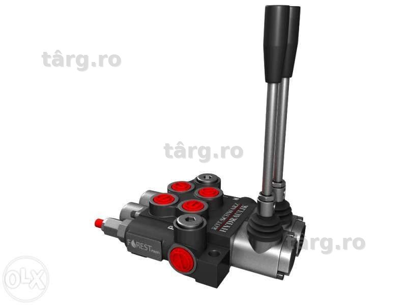 Distribuitor hidraulic monobloc 2 sectiuni 40 l/min 1/2"