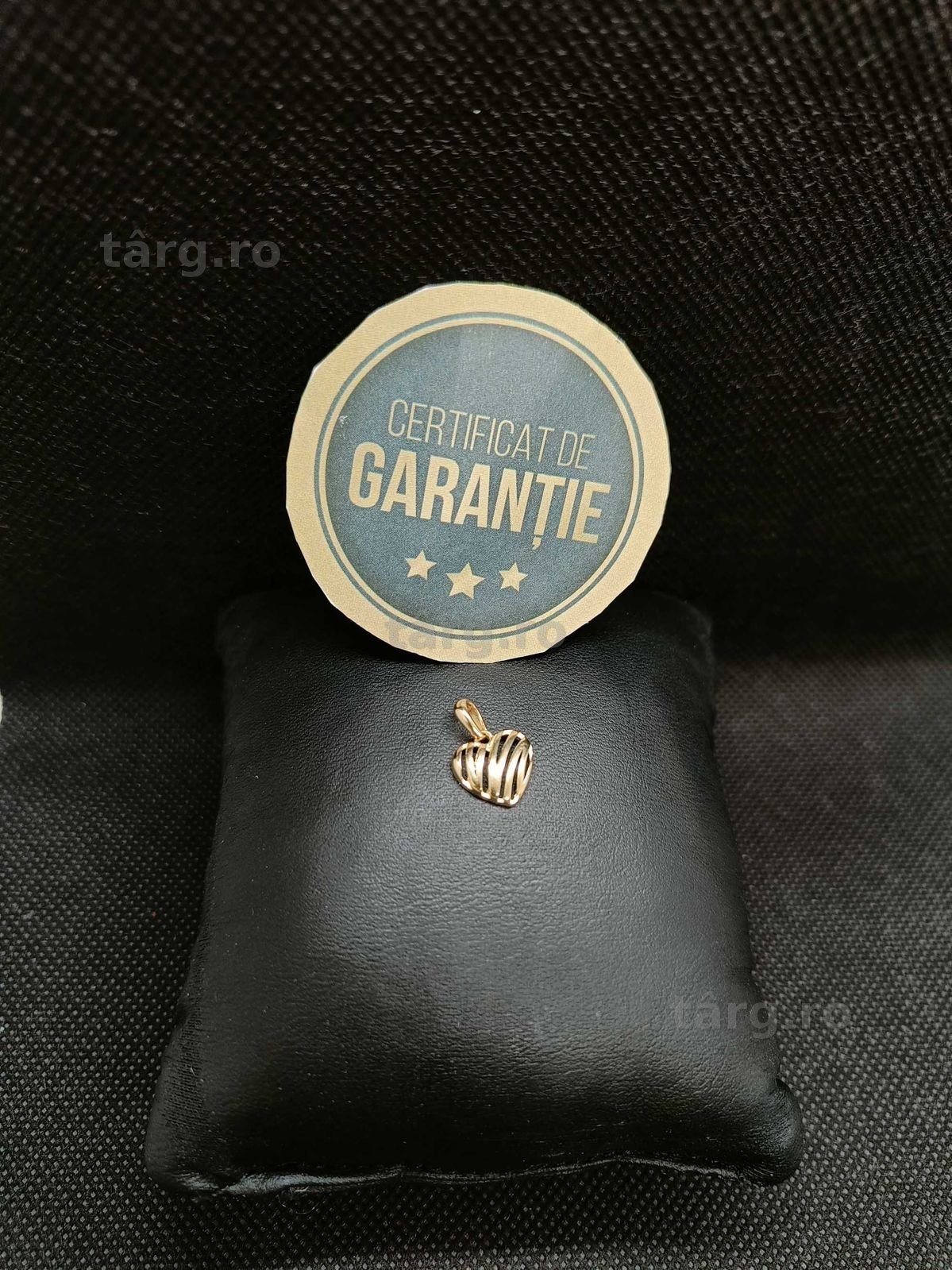 Medalion inimioara aur 14K 0.69g (Ag16 Moldova b32472.2) - Garantie 2 ani!