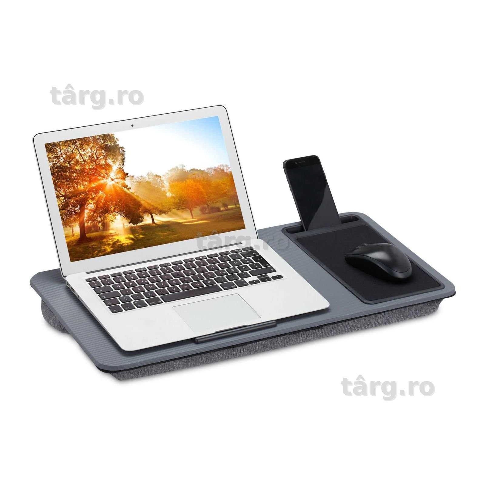 Suport laptop cu mouse pad pentru pat si canapea, perna anti-alunecare