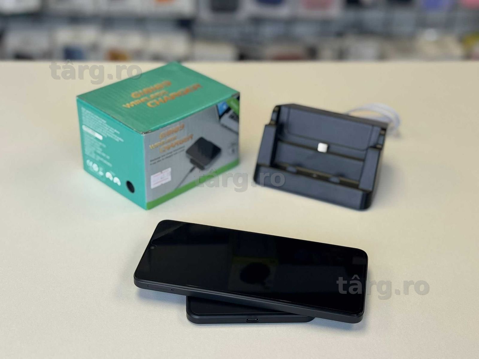 Suport Telefon pentru birou + incarcare Wireless 5