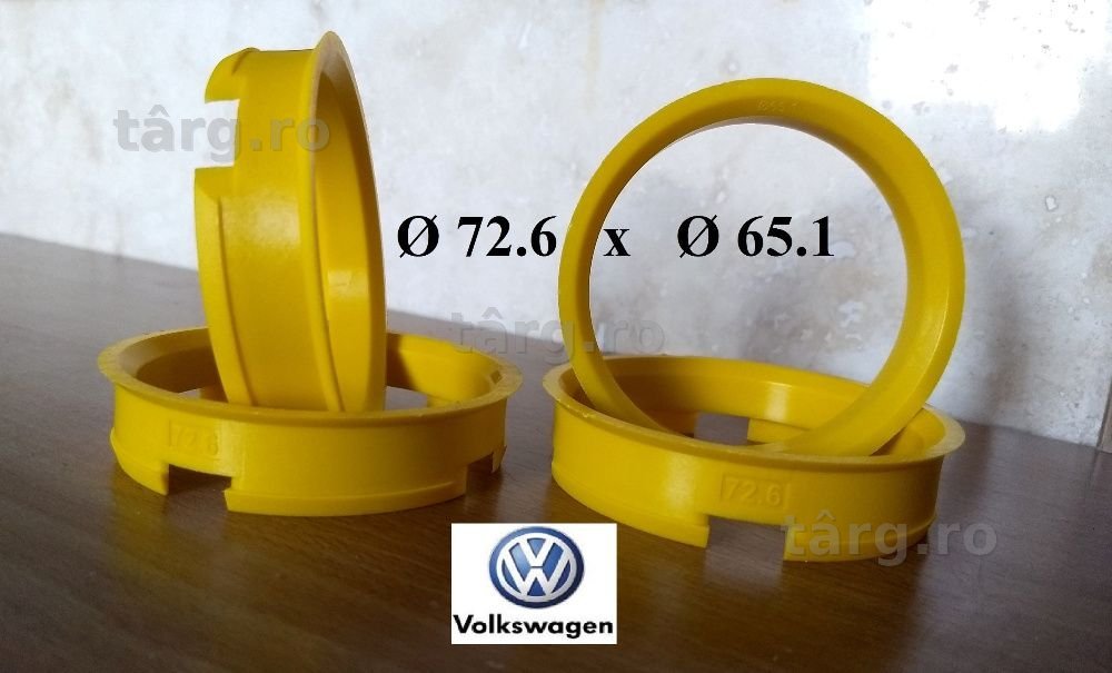 Inele de centrare Vw Transporter  VW T5, T6 cu jante BMW Ø 72,6 x Ø 65