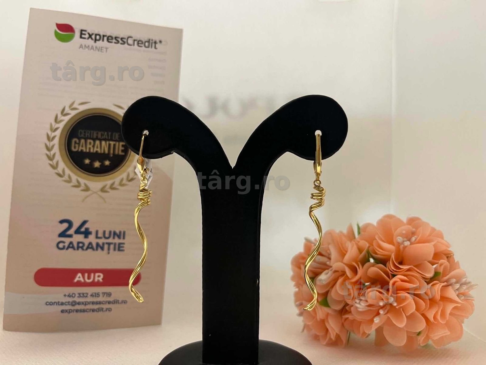Cercei Aur 14k 2.87g (AG16 Moldova b33089.2)-Garantie 2 ani!