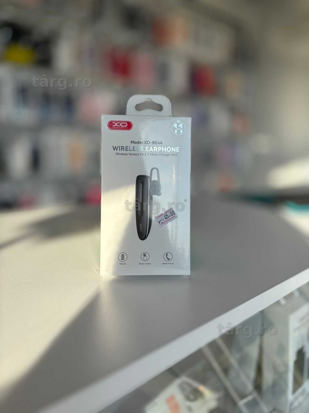Casca Wireless XO, Autonomie 10 Ore, BT 5.3, Buton control, Negru