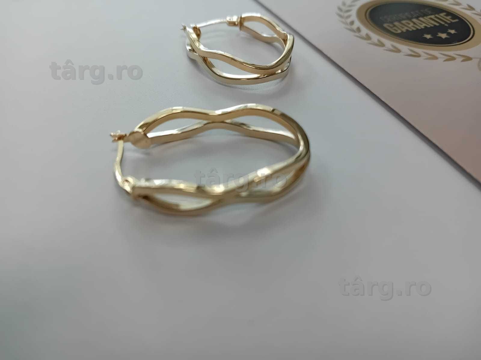 (Ag33) Cercei Aur 14K/ Garantie 2 ani 2