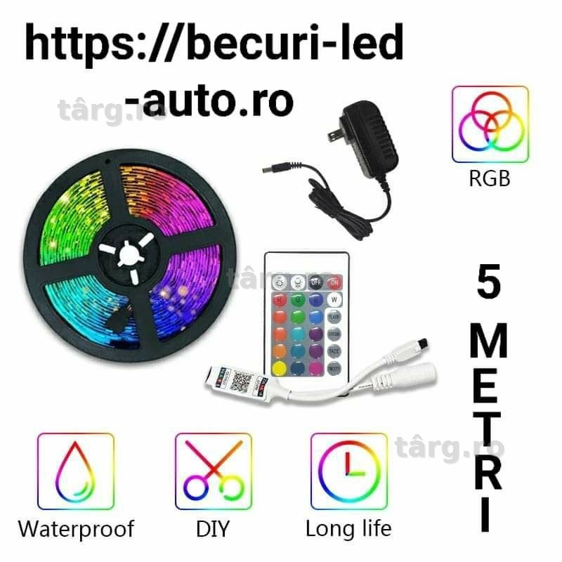 Kit Bandă Led Cu Telecomandă RGB, 300 LED-uri /Lungime 5Metri