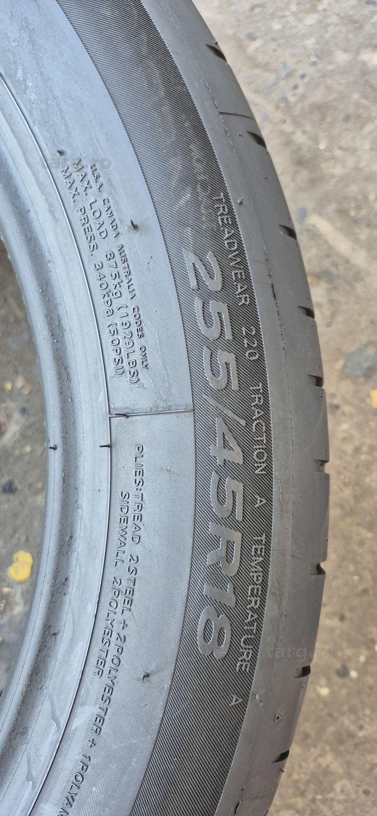 2 anvelope vara ca noi Hankook 255/45/18,dot 2023.Pretul este pe bucata 5