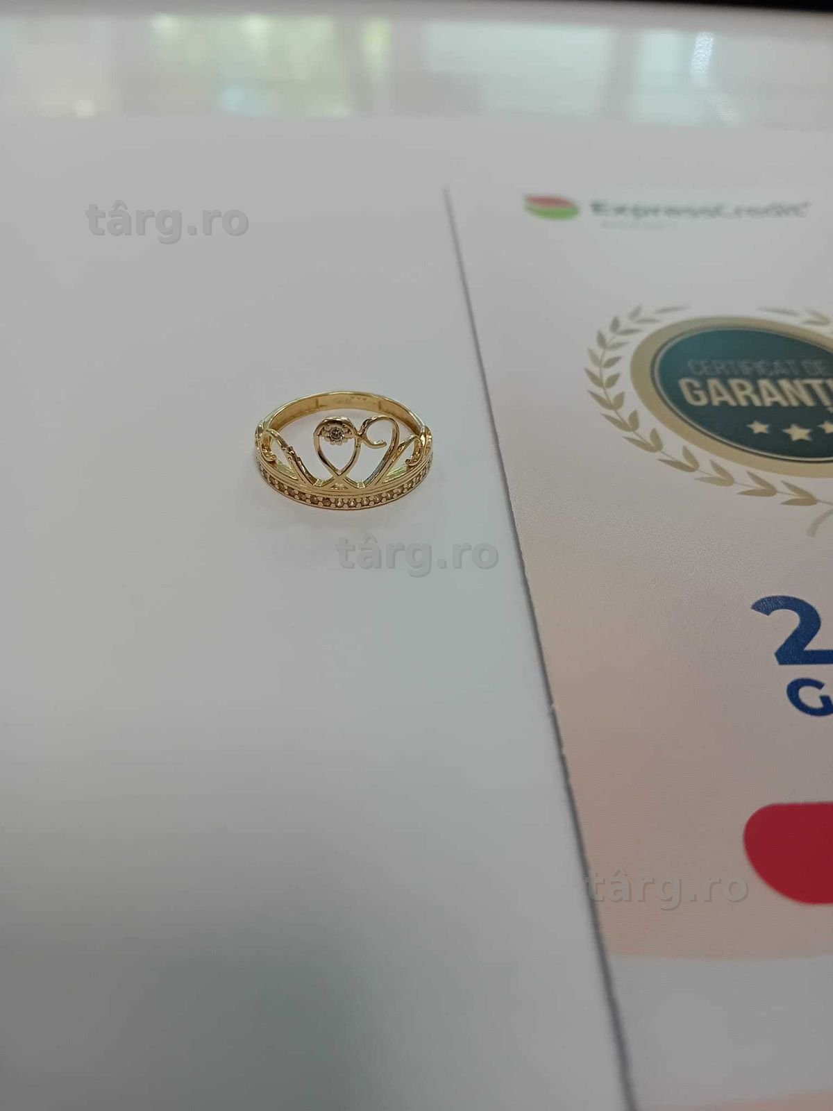 (Ag33) Inel Aur 14K/Garantie 2 ani 2