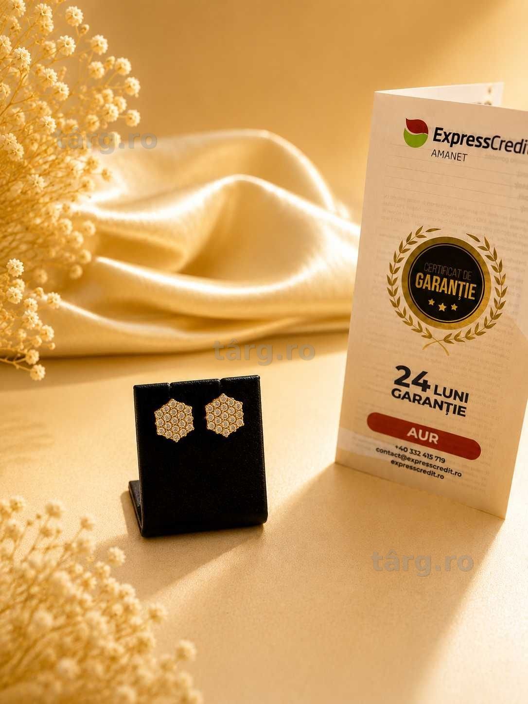 Cercei aur 14K 1.99gr (Ag25 Belvedere B.42834.1)-Garantie 2 Ani!