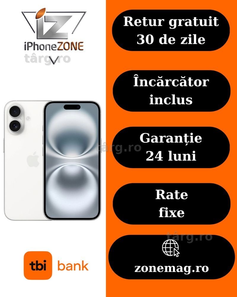 Iphone 16 128GB 100% Garantie Rate BuyBack - zonemag.ro