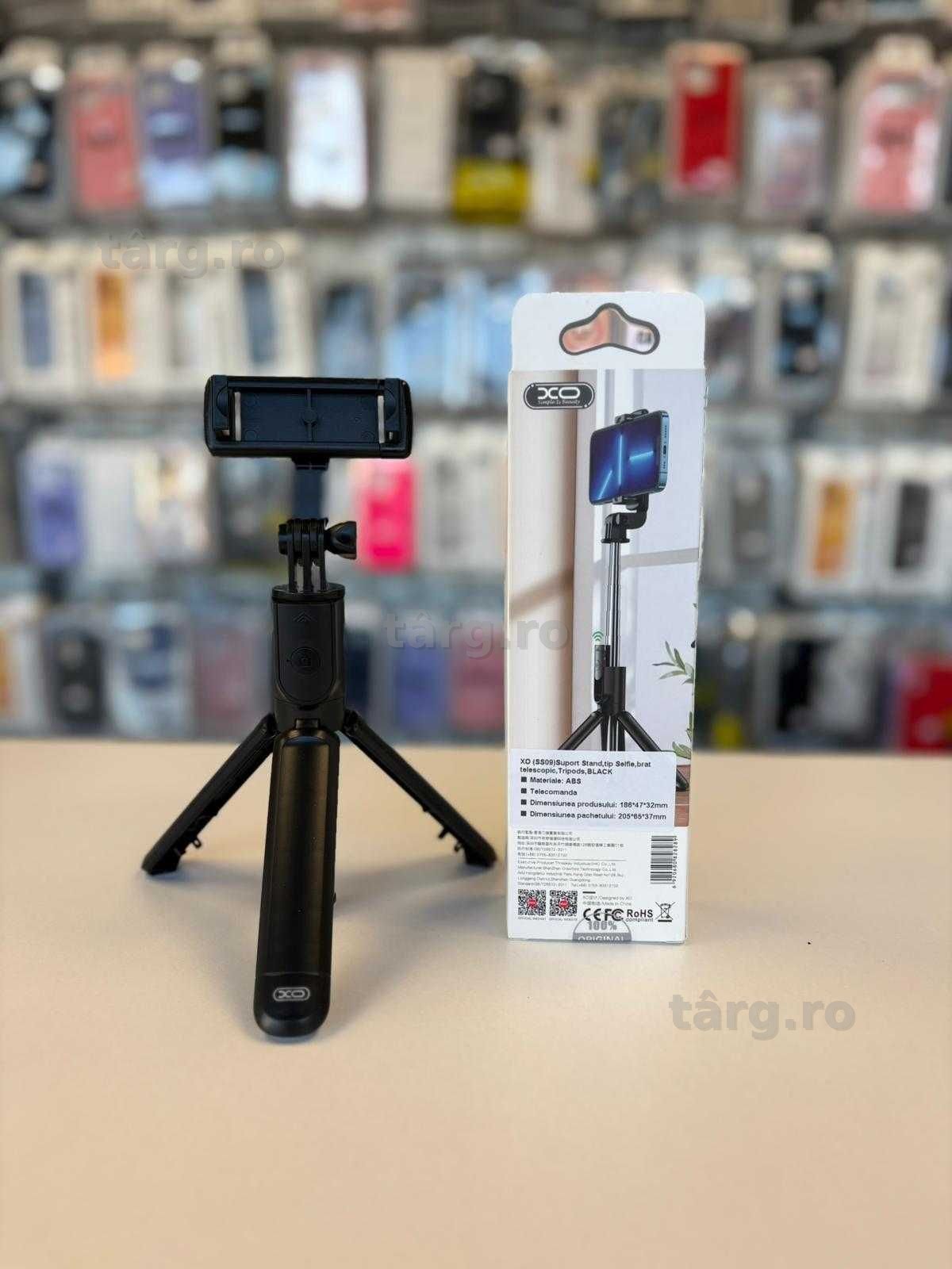 Suport Stand, tip Selfie telefon, 2 in 1, Telescopic cu telecomanda BT 2