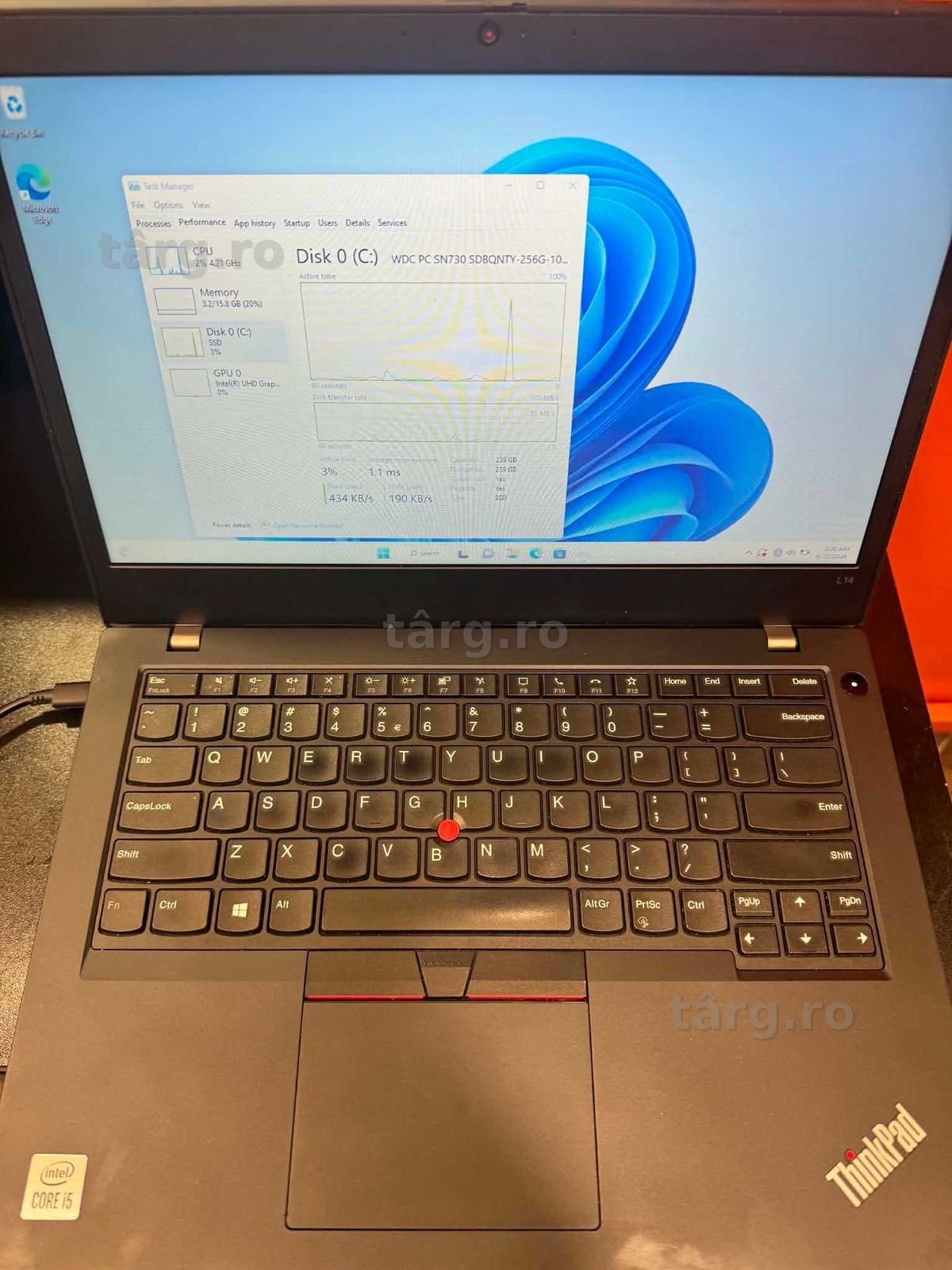 Hope Amanet P5-Laptop Lenovo ThinkPad L14, i5-10310U/ 16 GB RAM /256 GB SSD 2