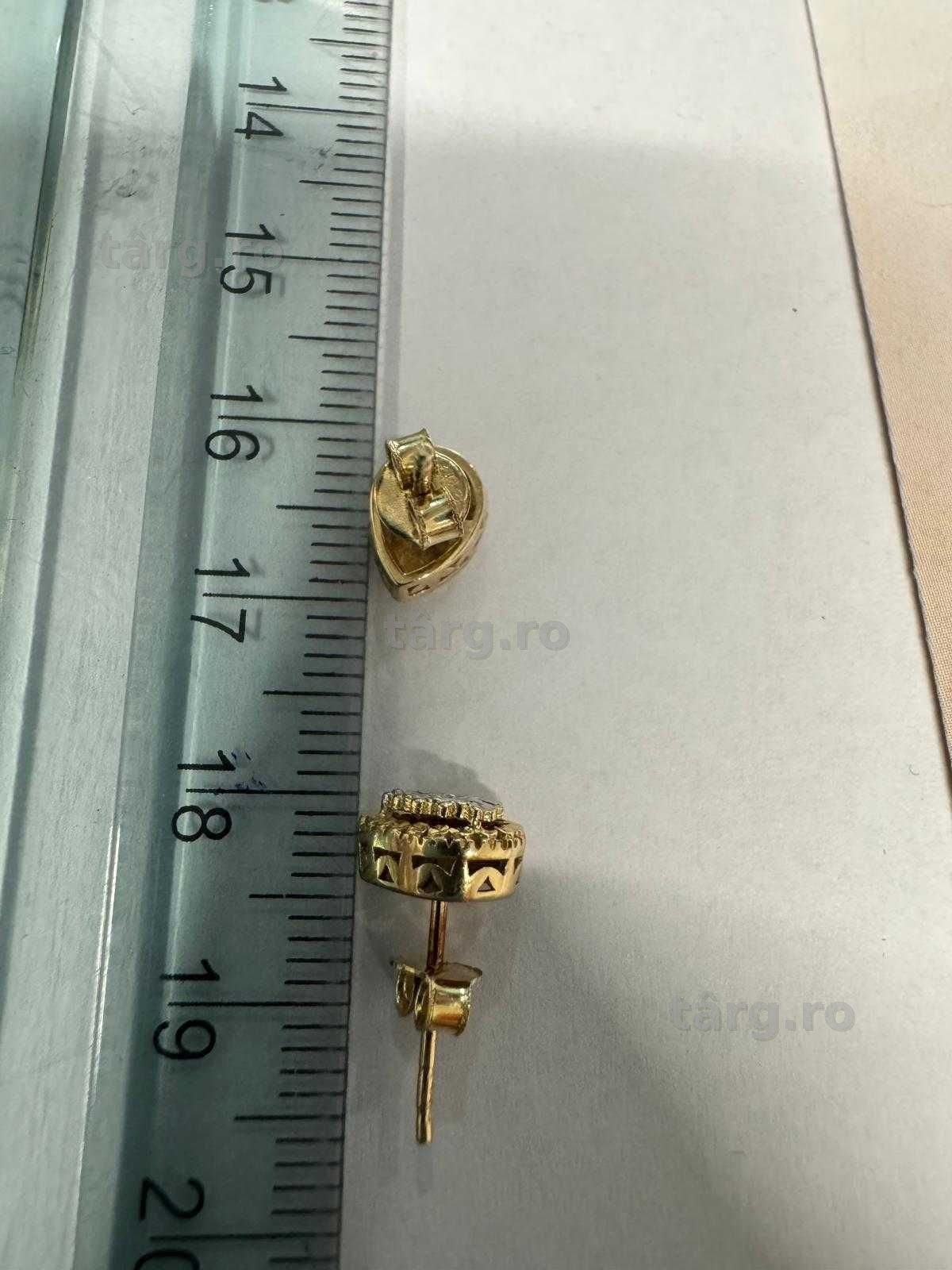 Cercei din aur 14k (69471.2/ 10 Pacurari 1) garantie 2 ani! 5