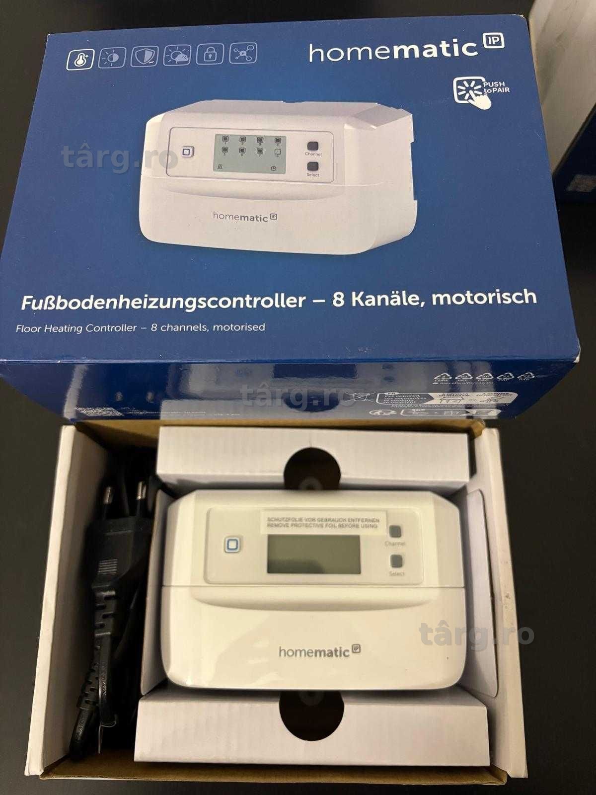 Homematic IP - Control digital motorizat pe 12 căi incazire pardoseala