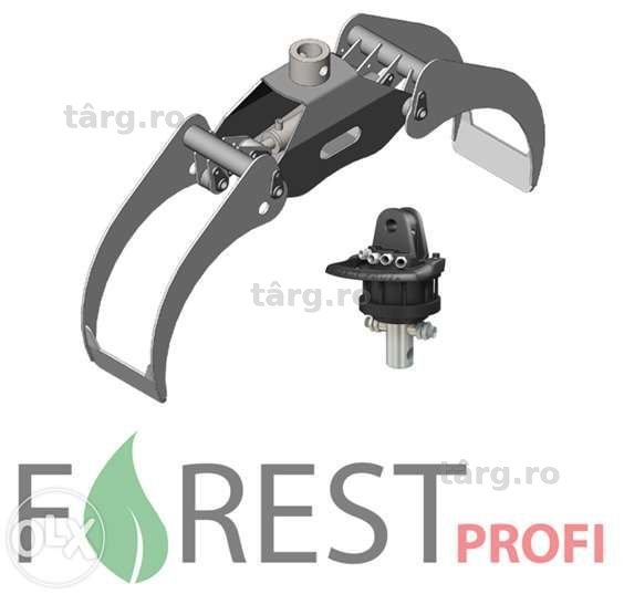 Graifer 135 cm compatibil cu rotator 4 tone cu ax