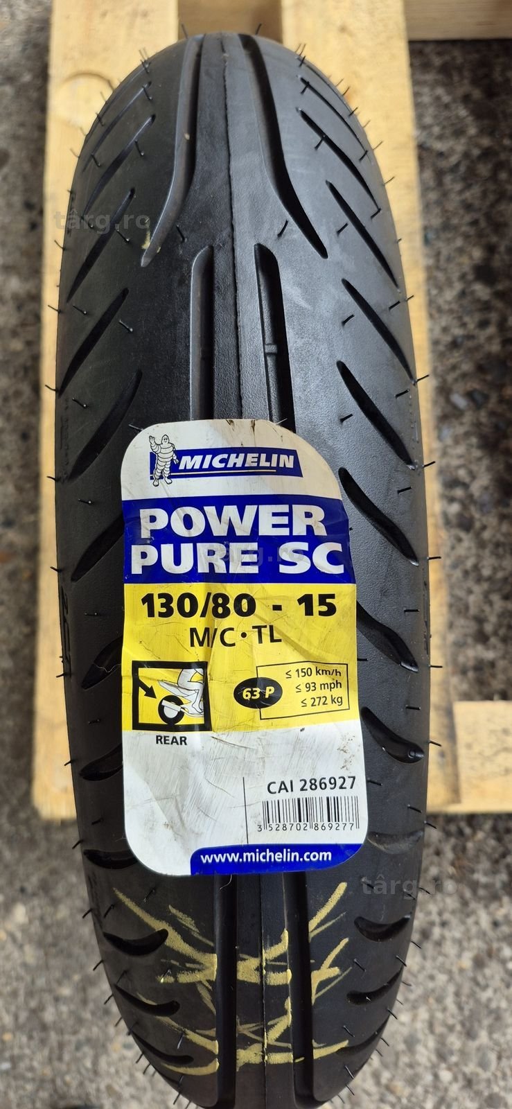 O anvelopa moto spate noua Michelin 2CT,130/80-15M/C,dot 2020. 2